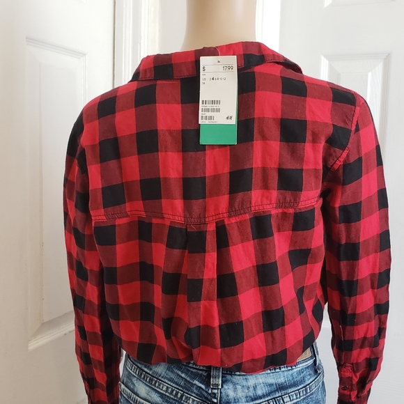 Red Plaid Button Down Shirt - Picture 15 of 16